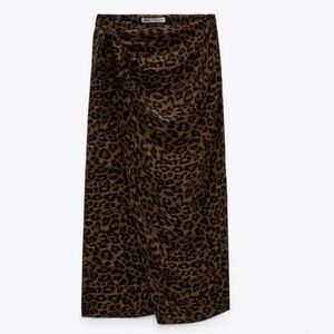 Zara Brown Leopard Skirt. Size M . Style 9479/272/051